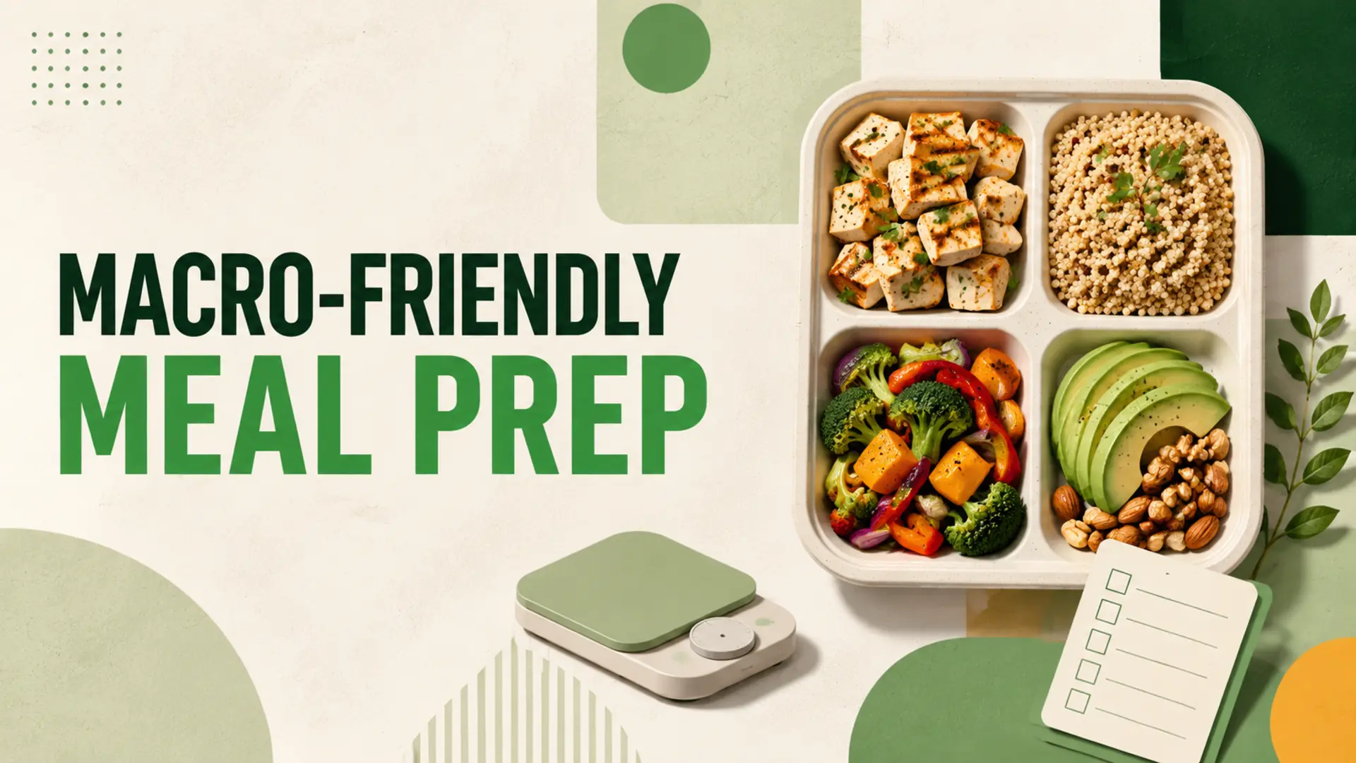 Organized protein, grains, vegetables and healthy fats for macro-friendly meal prep