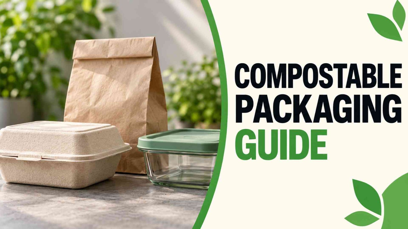Compostable packaging guide comparing single-use and reusable food containers