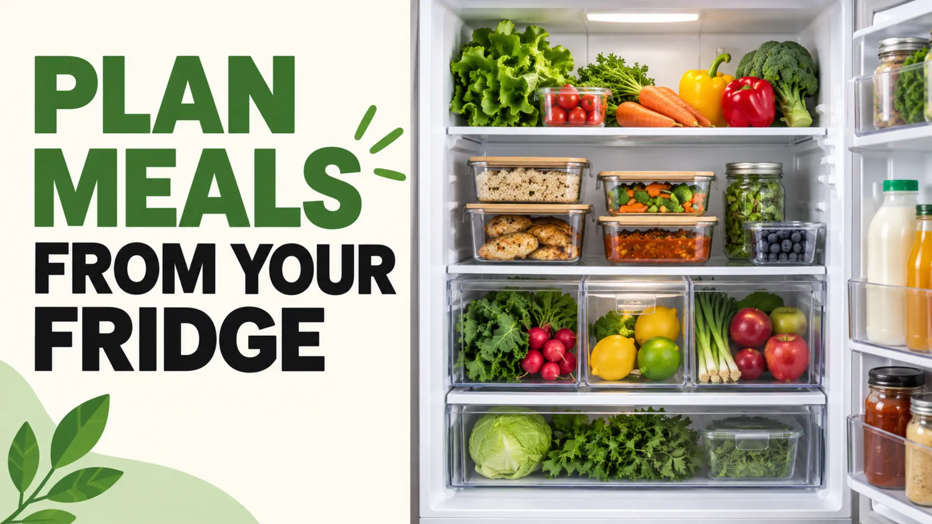 Plan meals from your fridge using vegetables, leftovers and prepared ingredients