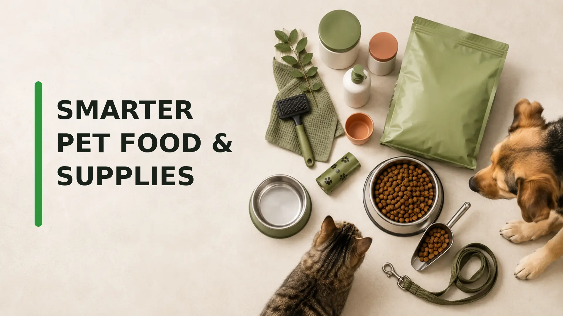 Save money on pet food and supplies with unbranded kibble, bowls, grooming tools and durable accessories for a dog and cat