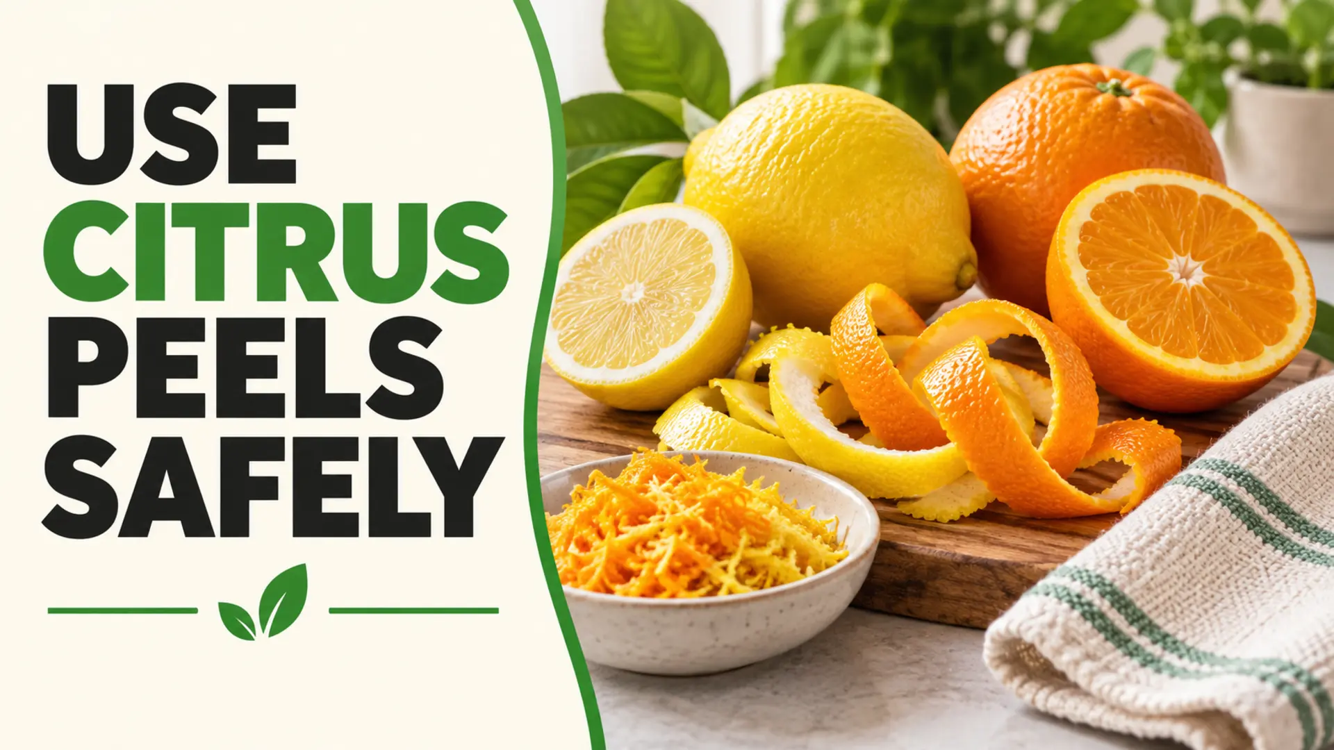 Use citrus peels safely for zest, cooking and suitable household tasks